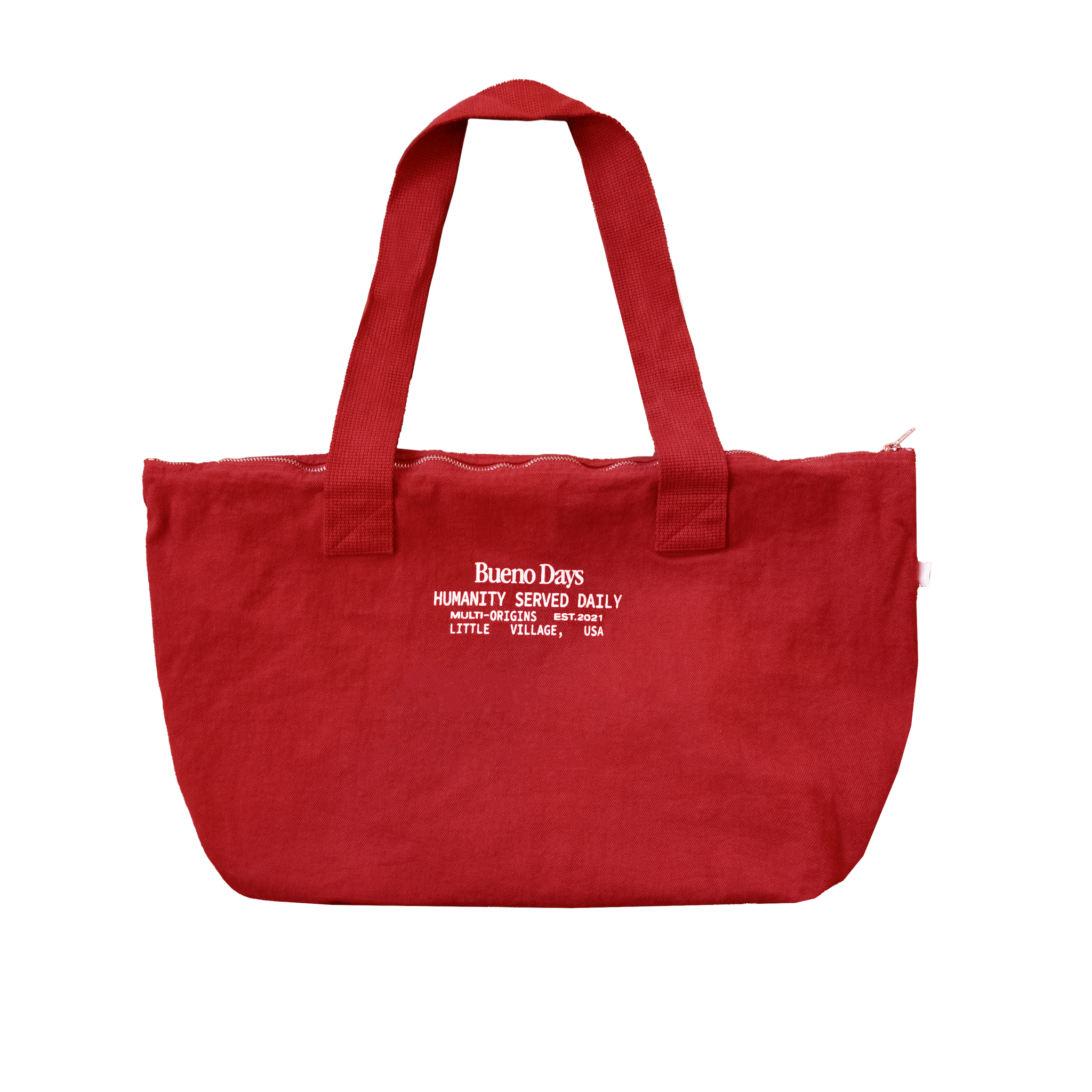 Made Possible By Immigrants Zip Tote Bag – Red – Bueno Days